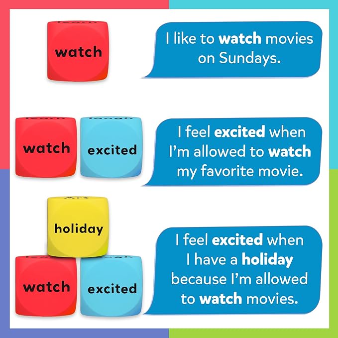 Skillmatics Conversation Cubes for Kids - 8 Foam Cubes for Social-Emotional Learning, Classroom & Back-to-School Supplies, Teacher Resources, Autism Tools, Gifts for Ages 4, 5, 6, 7 and Up