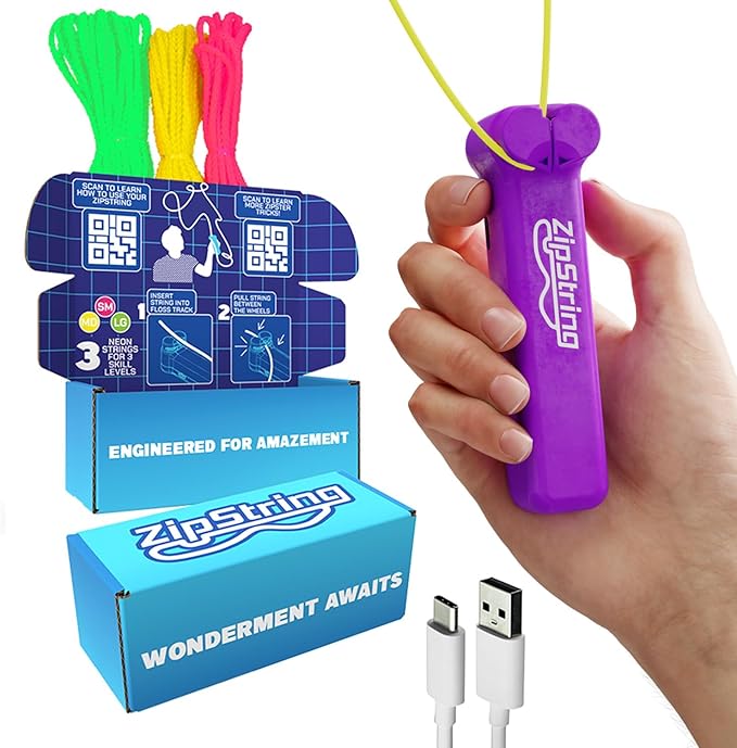 Original - As Seen on Shark Tank - Classic Rope Launcher Toy, Perfect for Kids & Adults - Fly a String Loop in The Air for Endless Tricks & Fun, Wonderment Awaits, Vivacious Violet