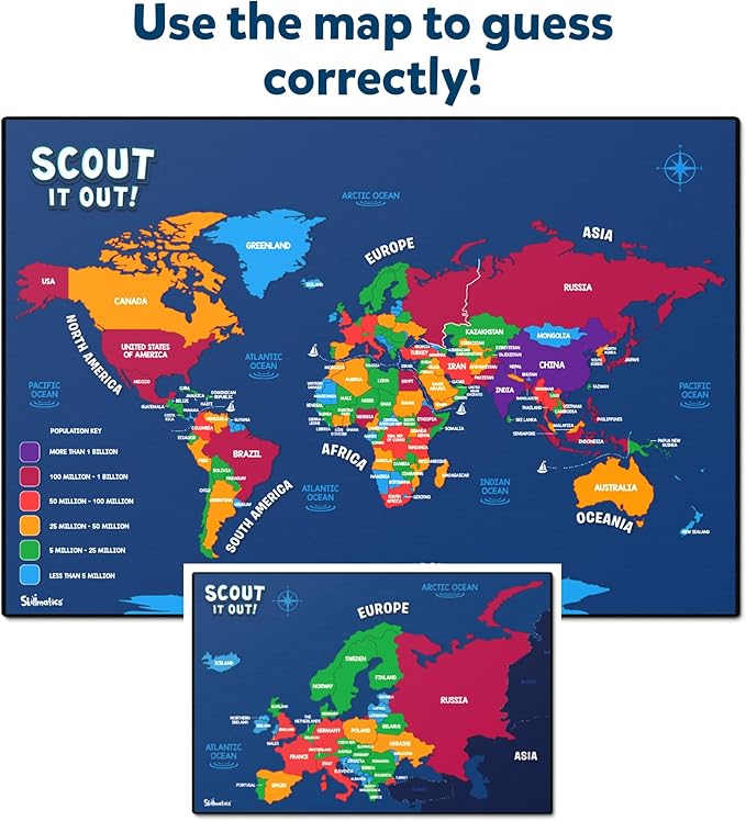 Skillmatics Board Game - Scout It Out, Guessing & Trivia Game for Families, Educational Toys, Card Games for Kids, Teens and Adults, Gifts for Boys and Girls Ages 7, 8, 9 and Up