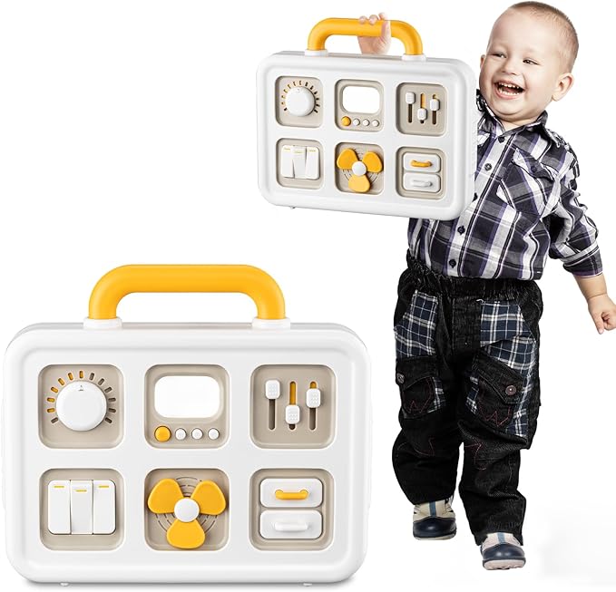 Baby Busy Board Cube, Toys for Boy Girl, Montessori Travel Toys for Toddlers, Learning Fine Motor Skills| Birthday Gifts for Infant Boys Girls