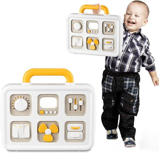 Baby Busy Board Cube, Toys for Boy Girl, Montessori Travel Toys for Toddlers, Learning Fine Motor Skills| Birthday Gifts for Infant Boys Girls