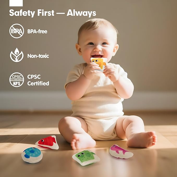 hahaland Montessori Toys for 1 Year Old - Fishing Game for Toddlers 1-3 with Shapes Colors Learning Mat, Dices, Fish, 2 Poles, Cards, 1 Year Old Educational Toys Stocking Stuffers Toddler Games Ages 2