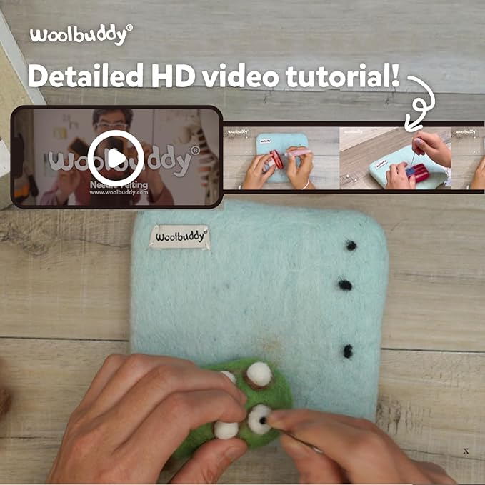 Woolbuddy Needle Felting Kit, Eye Plant Monster Craft for Beginner Adults, Includes Supplies and Instructions, Creative Design for Unique DIY Projects