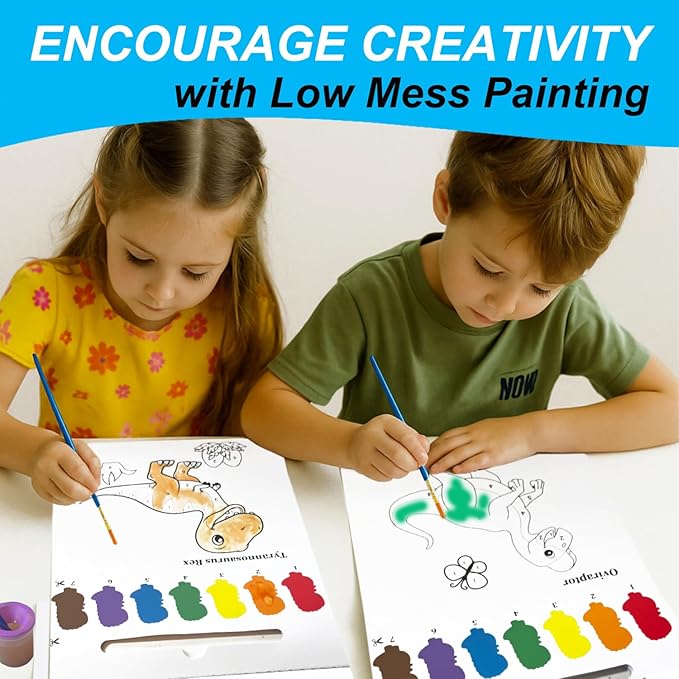 Paint with Water Coloring Books for Toddlers - Watercolor Painting Activities for Kids Ages 3-5 5-7 - Dinosaur Arts and Crafts Activity Kit - Dino Gifts for Boys 3 5 2 4 Year Old - Kid Art Craft