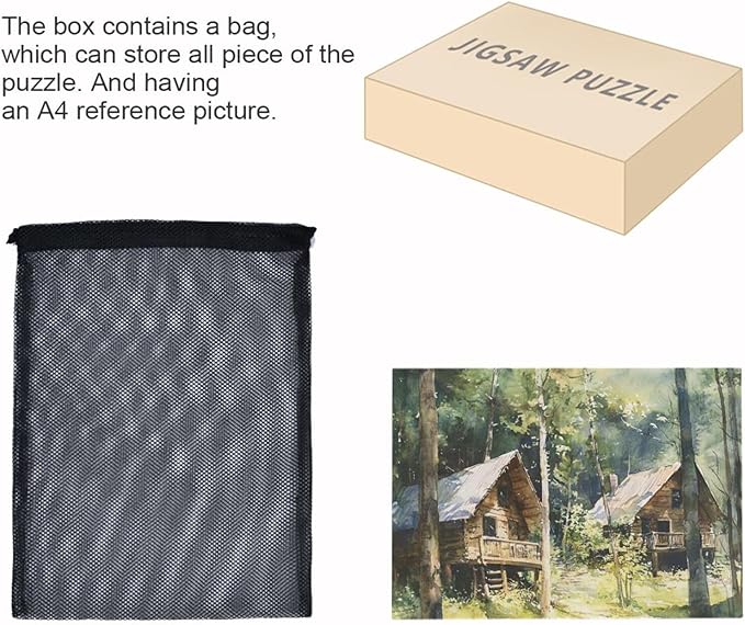 Personalized Cabins Jigsaw Wooden Puzzles Hard Brain Teasers for Adults 1000 Piecing