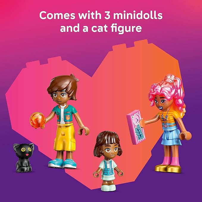 LEGO Friends Heartlake City Candy Store Building Toy - Pretend Play Set for Kids, Girls and Boys, Ages 6+ - Gift for Birthdays - with 2 Minidolls, a Micro-Doll, and a Cat Figure - 42649