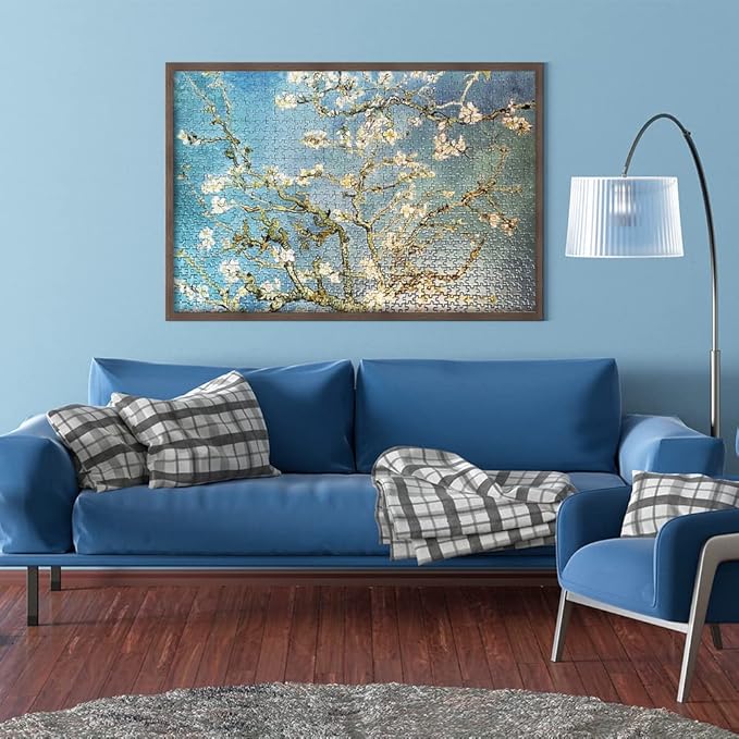 MaxRenard 1000 Pieces Jigsaw Puzzle Game Oil Painting Almond Blossom