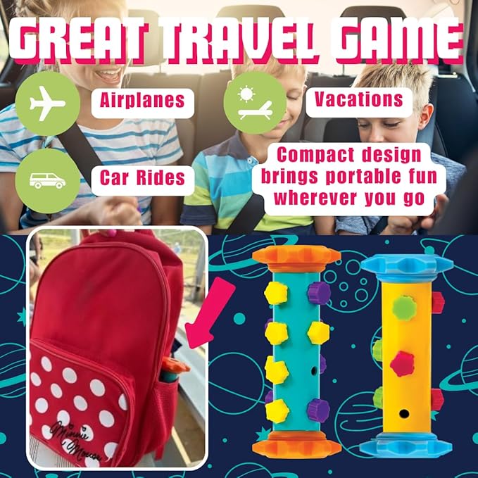 Challenge Your Mind with Tic Tac Totem: 3D Tic Tac Toe Travel Game & Brain Game for Strategy Enthusiasts, Ages 6+ (4X4)