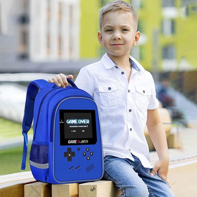 School Backpack For Boys - Gamer Boys Backpack For Kids Children Teens Elementary Middle School - Ages 6-18，17″