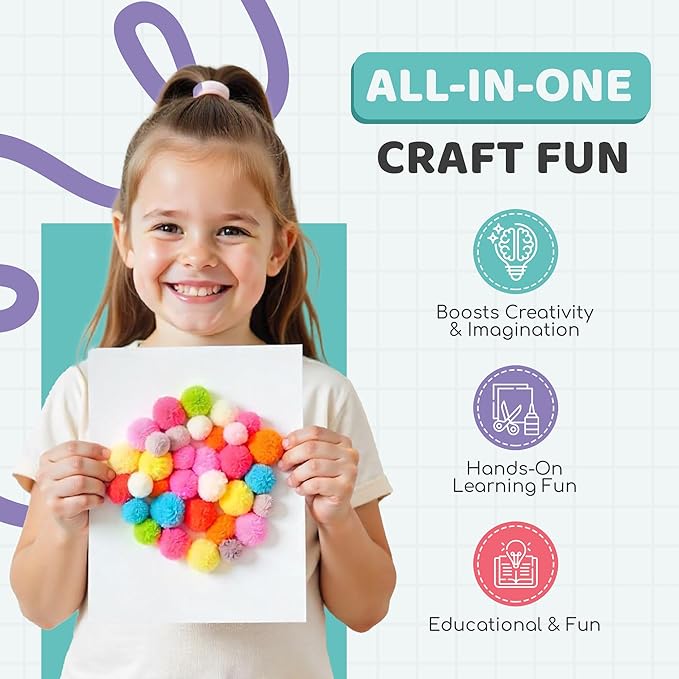 3000+ Pcs Arts and Crafts Supplies & Materials for Kids - Ultimate Bulk Craft Kit for Boys & Girls with 99 Activities Book for Ages 3-5, 4-6, 6-8, 8-12