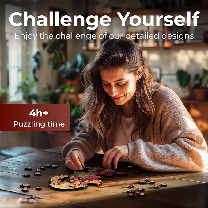 CRAFTHUB Animal Wooden Puzzles for Adults – A3 Cocker Spaniel Dog with 143 Pieces – Jigsaw Puzzles with Unique Animal Shapes – 9.9" x 15.3"