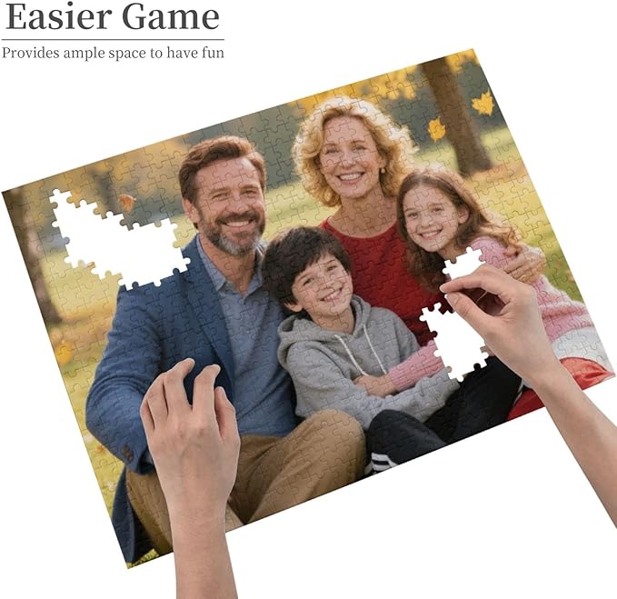 Custom Puzzle, Personalized Puzzle from Photos, Customized Puzzle 120/200/300/500/1000/1500 Pieces for Family, Christmas, Pet, Birthday, Wedding Gift