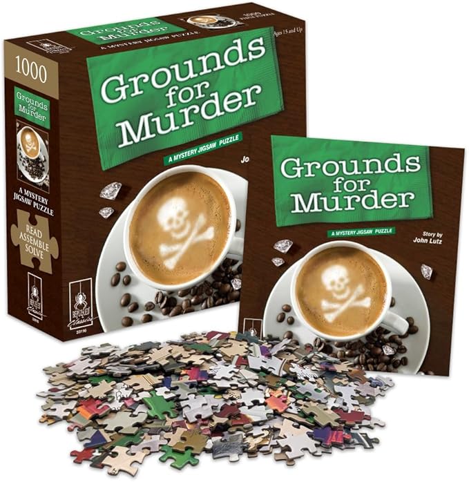 BePuzzled | Unravel the Mystery, Grounds for Murder - Classic Mystery 1000 pc. Jigsaw Puzzle for Thrill-Seekers and Puzzle Enthusiasts!