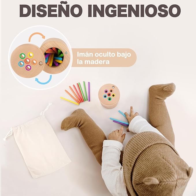 Vanplay Montessori Toys for 2 Year Old, Color Matching Fine Motor Toys for Toddlers 3, Wooden Educational Toys for 2 Year Old