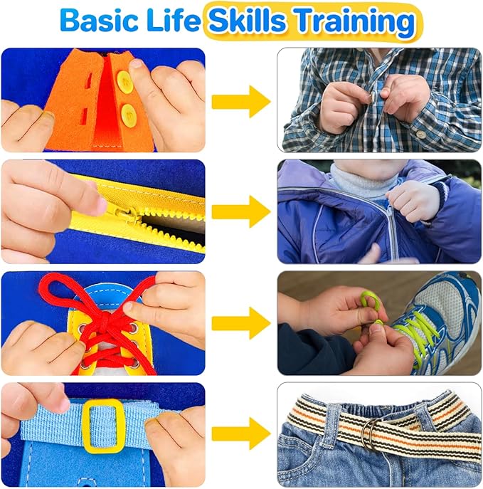 Toddlers Montessori Busy Board Toys for 1 Year Old Boy Gifts, Educational Preschool Learning Travel Toys for Toddlers 1-3, One Year Old Boys Girls 1st Christmas Birthday Gifts Age 1-2-4