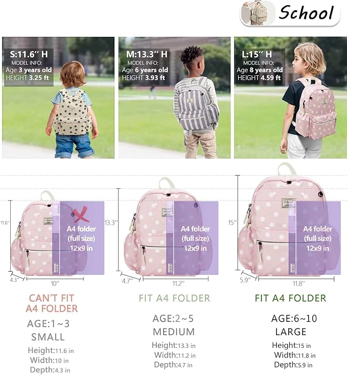 Corduroy Kids Backpack for Boys 6-10: Boys Girls Backpacks for Elementary Kindergarten 15” H Fit Folder