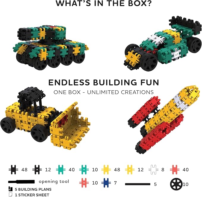 Nano Clics Transport 250, Construction Toys for Children Ages 8 and up, Creative Educational Toys in a 250 Piece Set, Building Blocks for Girls and Boys, Durable Toys