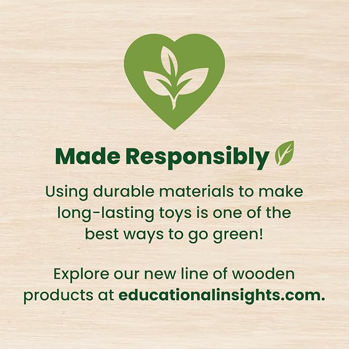 Educational Insights ABCs & Letter Sounds Wooden Puzzle - Alphabet Puzzles for Toddlers, Preschool Montessori Toys, Fine Motor Sets & Games, Learning Uppercase and Lowercase Letters for Kids Ages 3+