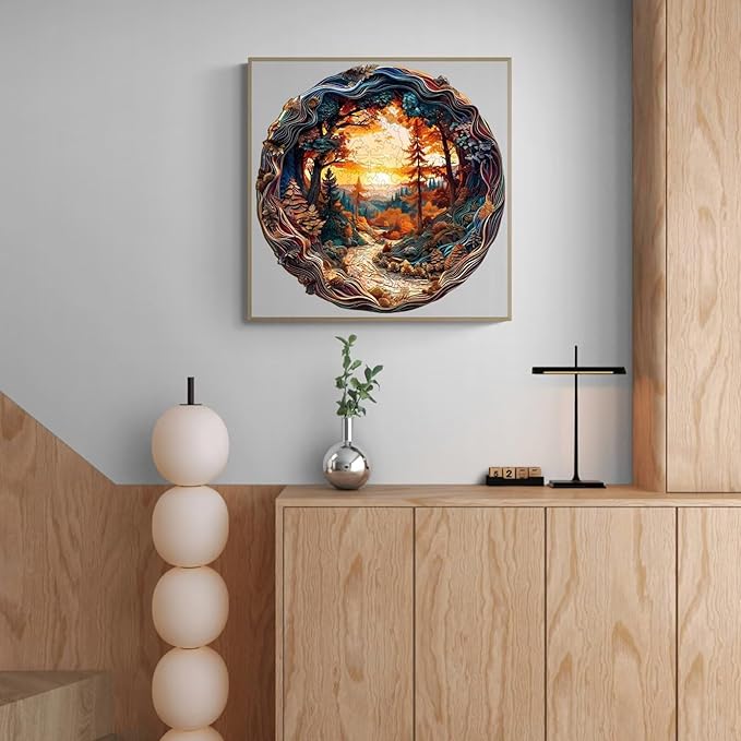 Wooden Puzzles for Adults, 3D Winding Road Wooden Puzzles, Unique Animal Shaped Wood Challenging Jigsaw Puzzles Gifts for Adults