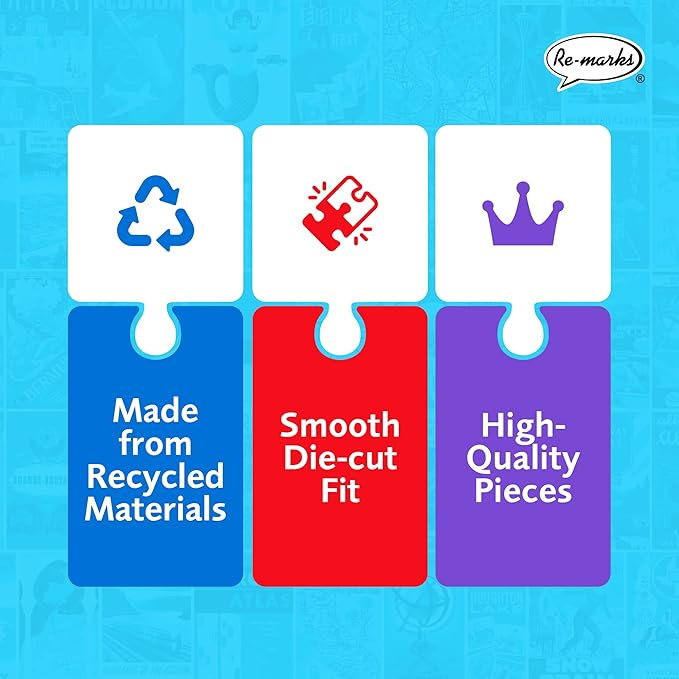 Re-marks Travel Atlas Retro 1000-Piece Jigsaw Puzzle for All Ages