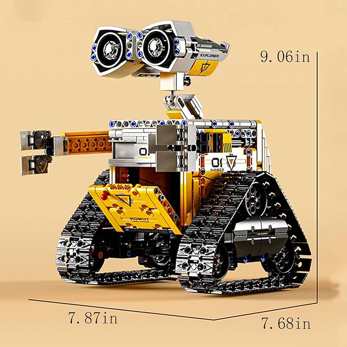 Robot Building Set with Remote Control, Tracked RC Robotics Building Toys Kit, 3 in 1 Models | Wall Robot/Mech Dinosaur/Military Tank Assembly Toy for Kids and Adults (632pcs)