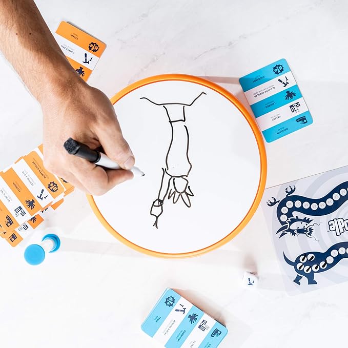 Educational Insights Spindoodle - Fun Board Games for Adults, Teens and Kids, Party Games for Family Game Night, Funny Quick Drawing Game, Guess The Sketch, Groups of 4 Ages 8+