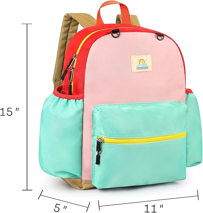 STEAMEDBUN Kids Backpack for Girls 4-6: Girls Backpacks for Elementary - 15 inch Backpack for Kindergarten