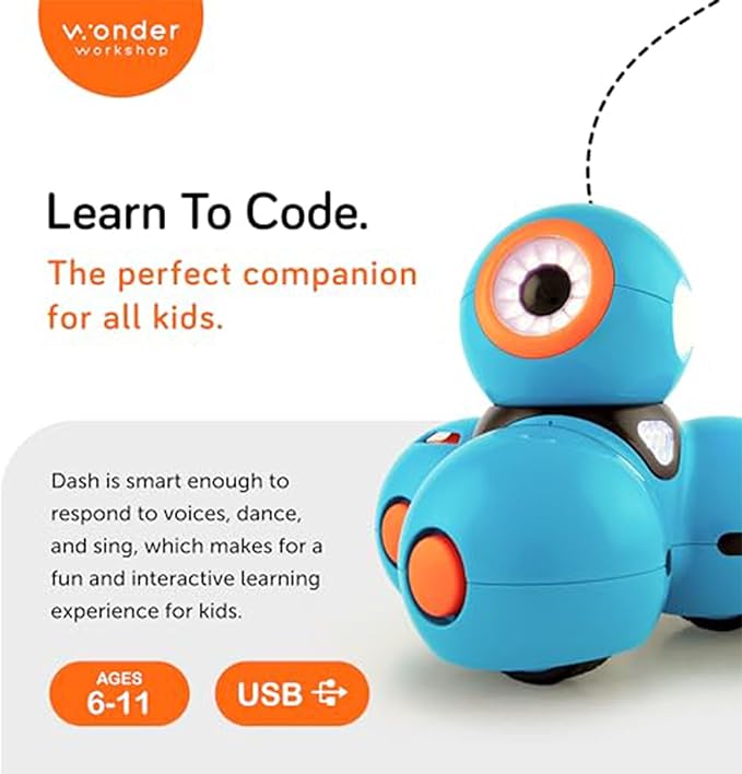 2 Dash Robot Wonder Pack Deluxe – Coding Educational Bundle for Kids 6+ - Launcher Toy, Sketch Kit Drawing, Gripper Building