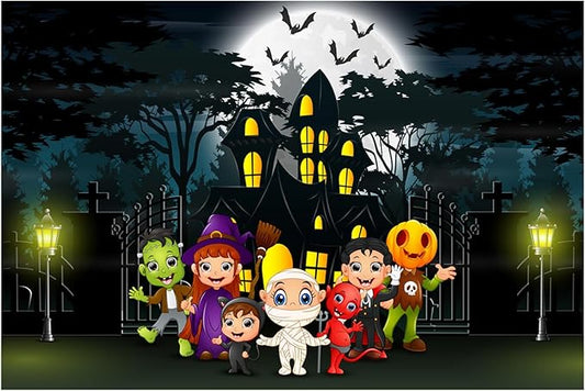 CVPuzzles Happy Halloween Costume Party 35 Piece Children's Jigsaw Puzzle 12 inch X 18 inch Spooky Family Fun Educational Toy for Children