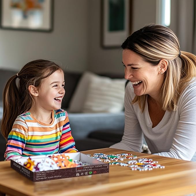 Tucocoo Skeleton Surfing 1000 Piece Jigsaw Puzzle for Adults, Colorful Floral Fun Challenging Puzzle for Family Game Night Vibrant and Relaxing Puzzle for Stress Relief Activities Home Decor Gift