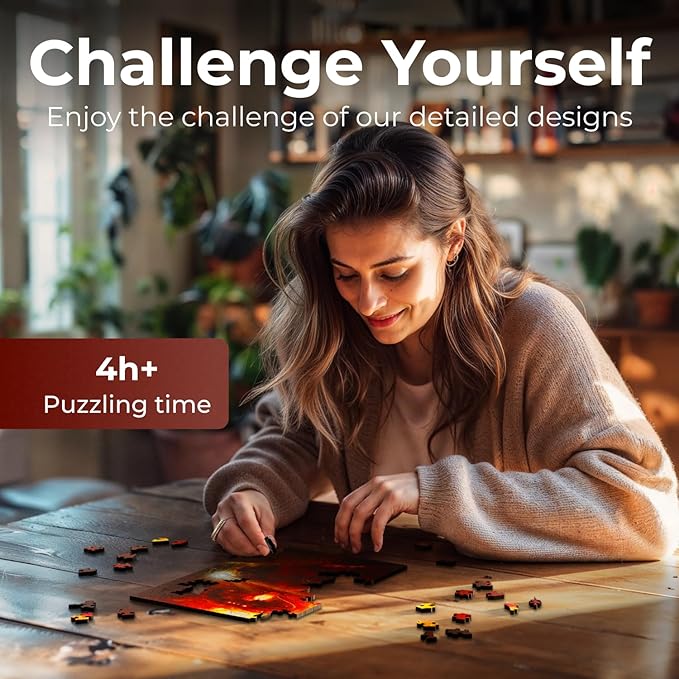 Crafthub Lord of The Rings Wooden Puzzles for Adults – A3 Size with 205 Pieces Wood Puzzles – You Shall Not Pass – Jigsaw Puzzles with Unique Shapes – 10.5" x 15.5"