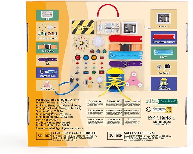 23 in 1 Busy Board Montessori Toys for Toddler and 1-3 Year Old Boys and Girls