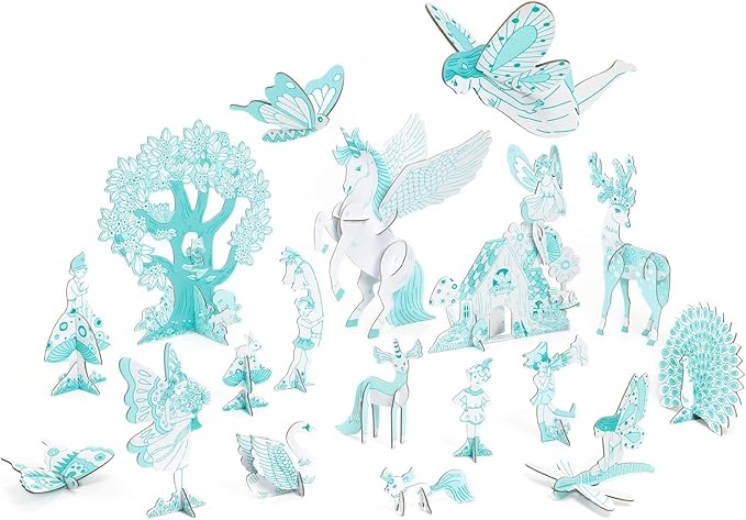 DJECO DIY Cap Fairy World Play Kit - Create Your Own Fairy World - Arts & Crafts for Kids - Fun & Creative for Family & Friends, Perfect for Gift for Children 5+ Years Girls & Boys