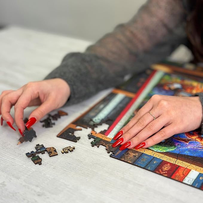 WOODEN.CITY Enchanted Tales 1000 Piece Puzzle | Wooden Puzzles for Adults | Jigsaw Puzzles 1000 Pieces Made in EU - Size 21.25 X 15.5 in | Magical Jigsaw Puzzle