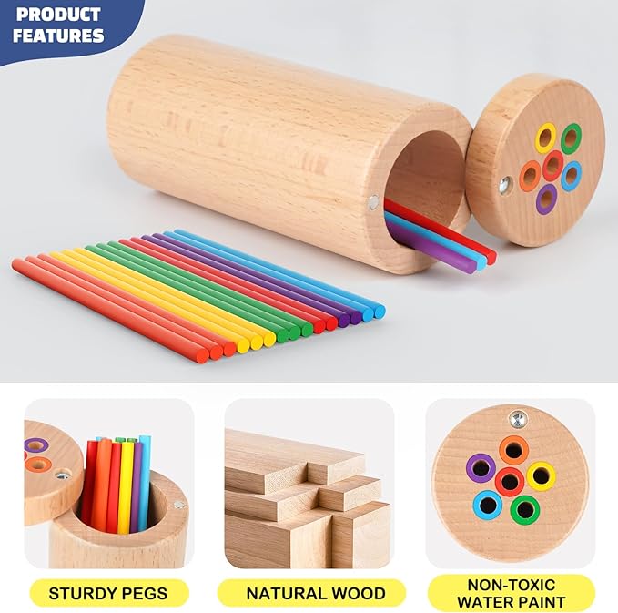 Vanplay Montessori Toddler Toys for 2 3 Year Old, Color Matching Toys for Toddlers 3, Fine Motor