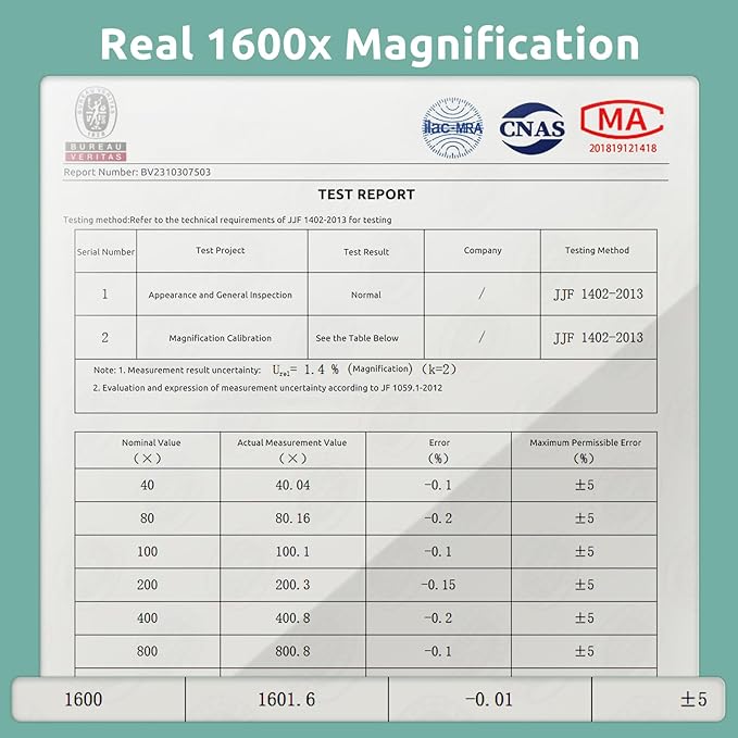 Science Can Microscope for Kids, 1600X Magnification LED Student Microscope with 8 Prepared Slides, Educational Science Lab Toy Great Birthday Gifts, Science Kits for Kids Ages 8-12
