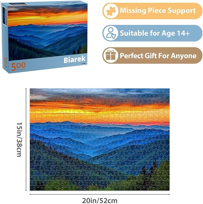 Jigsaw Puzzles 500 Pieces for Adults - Landscape Challenging Puzzle for Kids, Teens, Elderly - Natural Scene Hard Puzzle - Great Gift for Boys Girls Family Activity Fun Games Toys 20.5"X15"