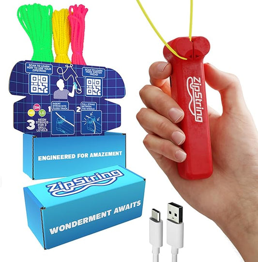 Original - As Seen on Shark Tank - Classic Rope Launcher Toy, Perfect for Kids & Adults - Fly a String Loop in The Air for Endless Tricks & Fun, Wonderment Awaits, Rock'it Red