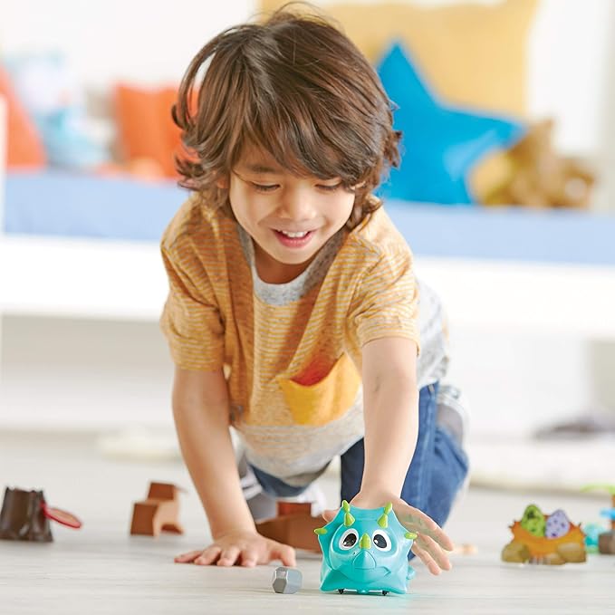 Learning Resources Coding Critters Rumble & Bumble - 23 Pieces, Ages 4+, Educational Learning Games, Screen-Free Early Coding Toy For Kids, Interactive STEM Coding Pet