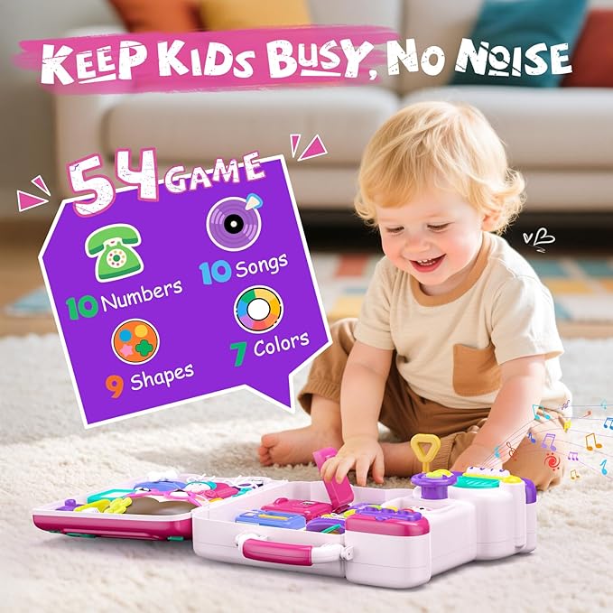 Busy Board Montessori Toys Gift for 1 2 Year Old Boys, Early Educational Montessori Toys for Toddler 1-3, Birthday Gifts Toy for 1 2 Year Old Boy, Ideas 1 Year Old Boys Birthday Gift Toy