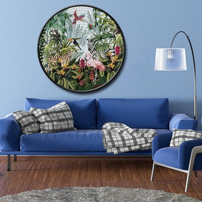 MaxRenard Game 1000 Pieces Jigsaw Puzzle Round Puzzle Toy Animal Party