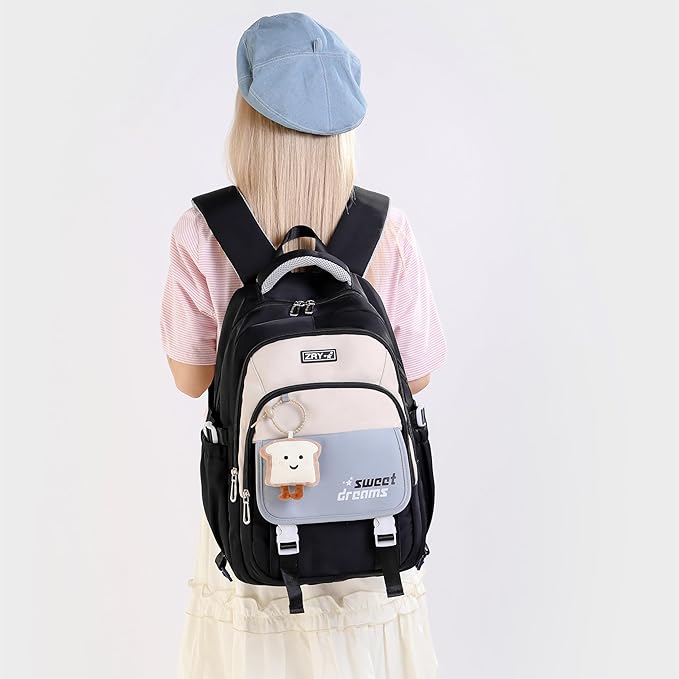 middle high school backpack for teen girls cute bookbag college student laptop backpack large capacity stylish travel daypack