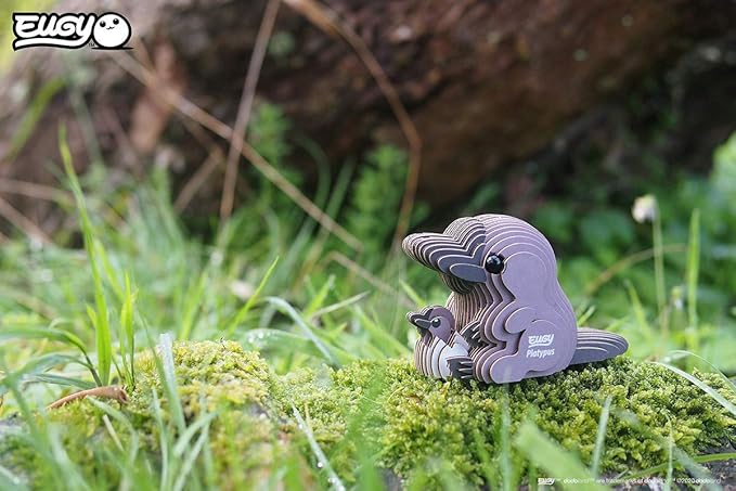 Eugy Platypus 3D Puzzle, 21 Piece Eco-Friendly Educational Toy Puzzles for Boys, Girls & Kids Ages 6+