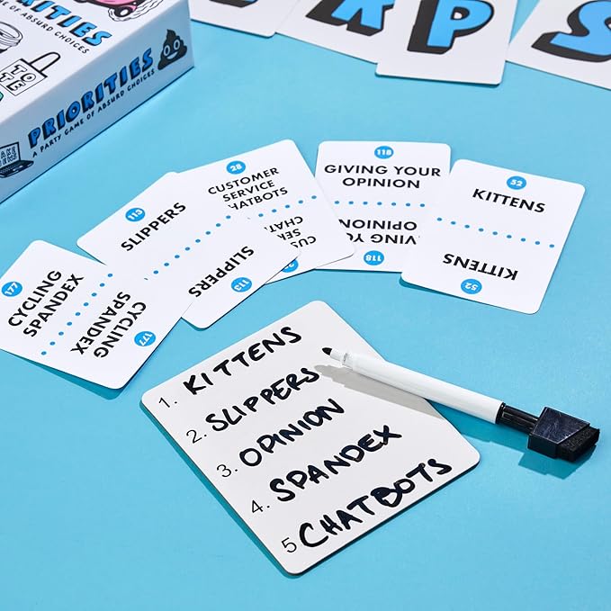 Priorities Game | A Party Game of Absurd Choices | Hilarious Card Games for Adults and Teens | Ages 14+ | 2+ Players | 30 Mins.
