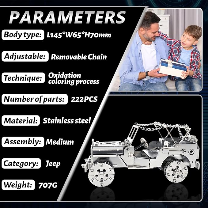 3D Metal Model Kits, Mechanical Iron Blood Car 3D Metal Puzzle,Steel Series DIY Brain Teasers Simple 3D Puzzles Home Decor Art Craft Gifts Toys for Adult