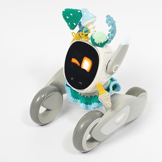 Forest Explorer Outfit — Handmade Crochet Headpiece and Collar Set with a Nature-Inspired Theme, Perfect for Transforming Your Pet Robot Toys into a Cute Companion