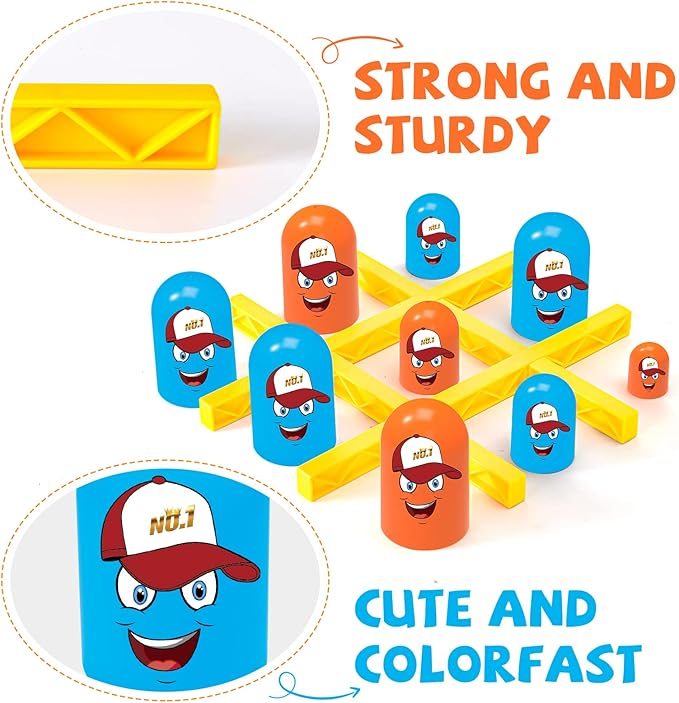 New Tic Tac Toe Game,Strategy Board Game,Head-to-Head Game,Family Games,Children's Day Gifts,Party Favors for Kids 3-8.