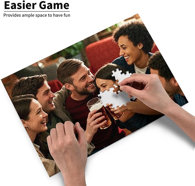 Custom Wooden Jigsaw Puzzles - 120/200/300/500/1000/1500 Piece Photo Gift Sets for Adults & Kids - Pet, Wedding, Family Memory Keepsake