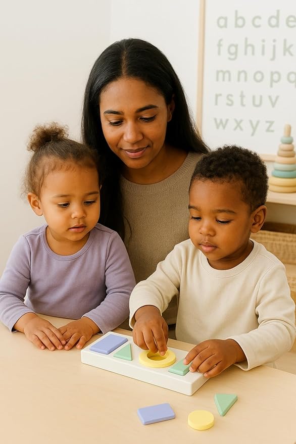 Wooden Shape Sorter for Toddlers | Montessori Toys for 1+ Year Old | Birthday Gifts for Learning Object Permanence and Color Sorting | Ages 1-3
