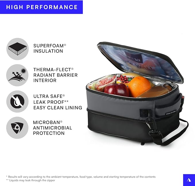 Titan High Performance Insulated Expandable Lunch Pack - Sharkskin Gray